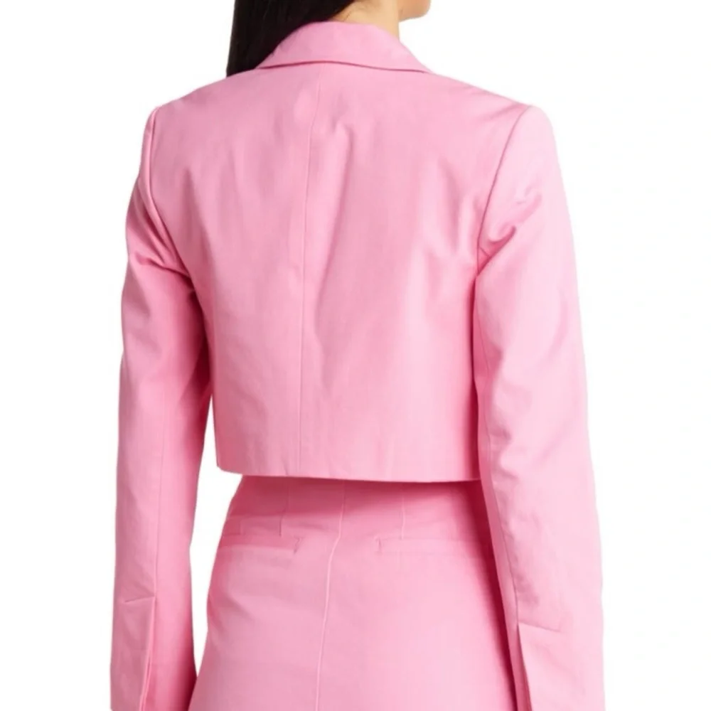 Derek Lam 10 Crosby Pink Courtney Cropped Blazer Size 8 - Picture 3 of 5